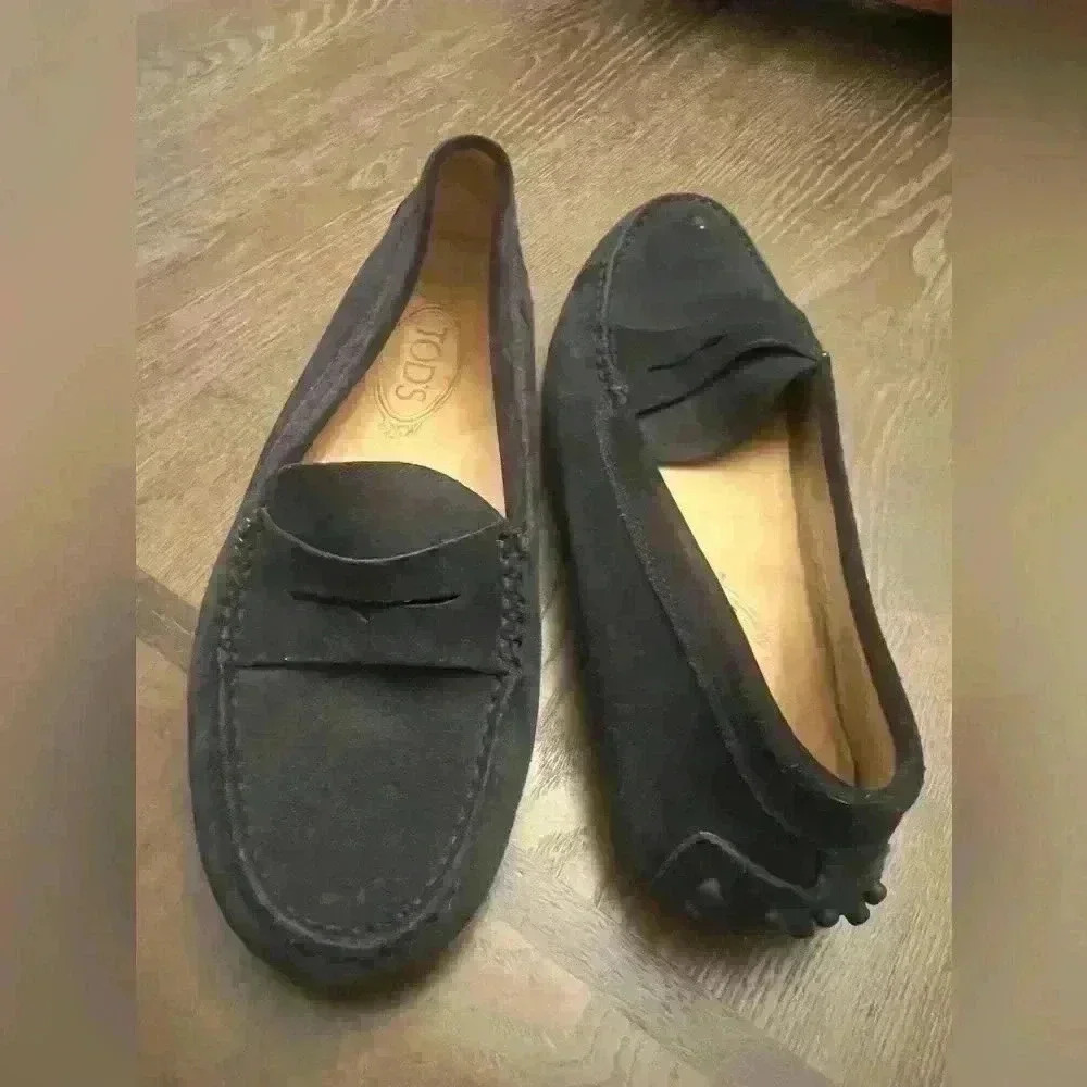 Tod's Suede Driver Penny Loafers size 38.5